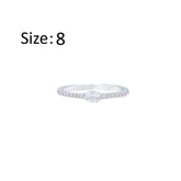 عصفور كريستال خاتم فضة عيار 925 مرصع بفص زركون ماركيز و فصوص الزركون الدائرية RM0133-8